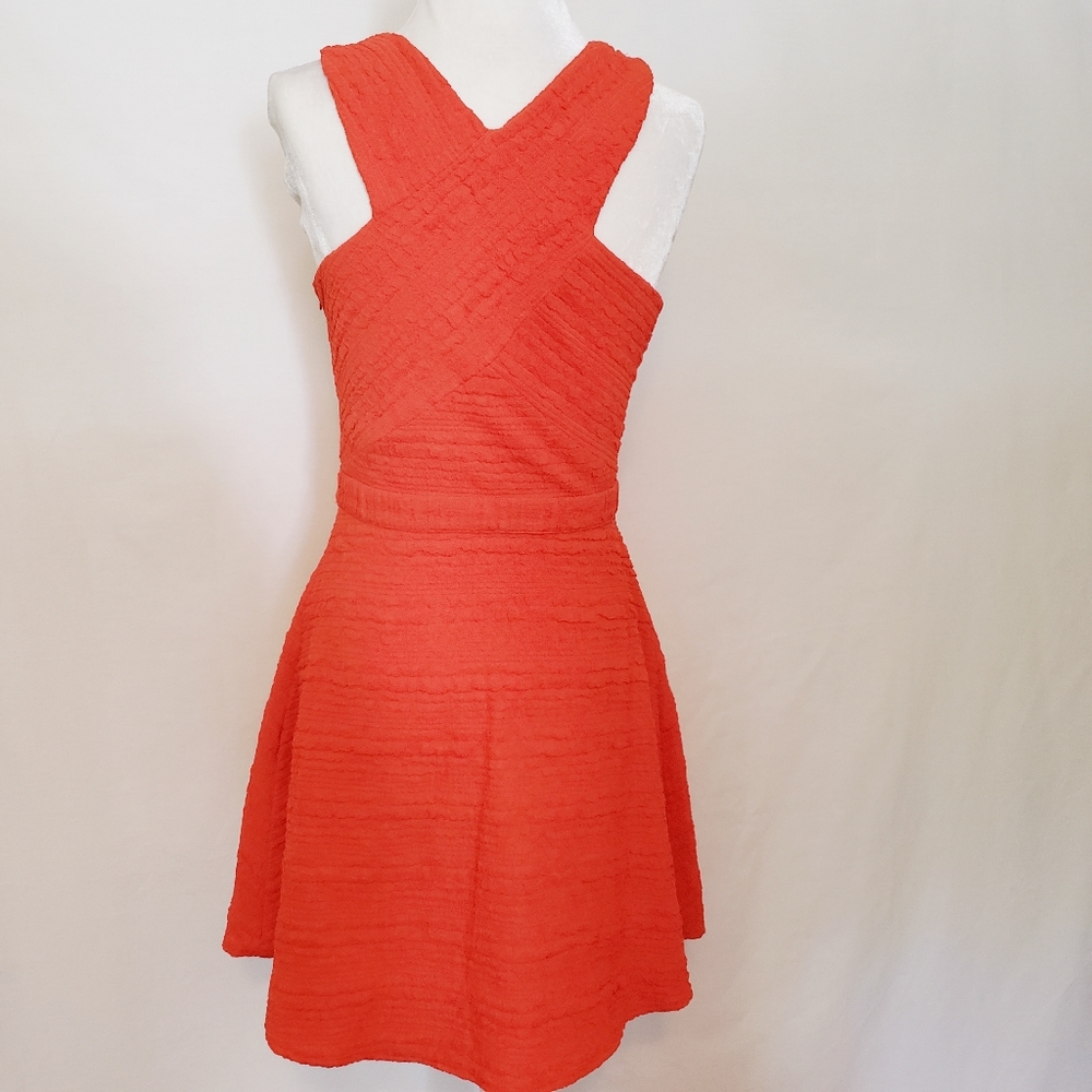 Sugar Lips Orange Crisscross Cut Out Dress - Picture 3 of 9